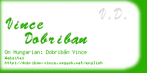 vince dobriban business card